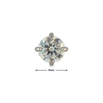 Faux Stone Silver Single Stud Earring for Men 2