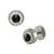 Black Faux Stone Silver Single Stud Earring for Men