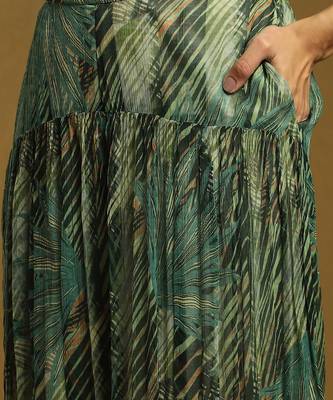RITU KUMAR Green Botanic Print Top With Palazzo 6