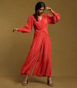 RITU KUMAR Pink Printed Knotted Jumpsuit