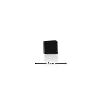 Square Black Single Stud Earring for Men 2