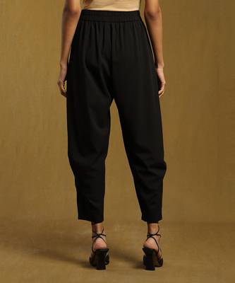 RITU KUMAR Black Solid Dhoti Pants 4