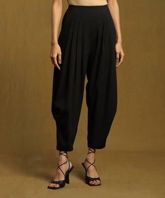RITU KUMAR Black Solid Dhoti Pants 6