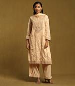 RITU KUMAR Beige Embroidered Kurta Set