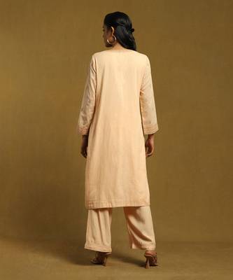 RITU KUMAR Beige Embroidered Kurta Set 4