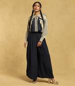 RITU KUMAR Blue Paisley Print Kurti Set