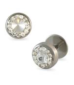 Faux Stone Silver Single Stud Earring for Men