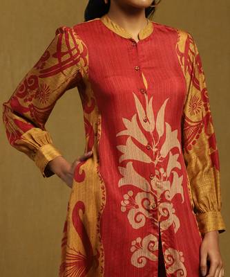 RITU KUMAR Rust Botanic Print Kurta Set 5