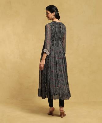 RITU KUMAR Black Printed Kurta Set 4