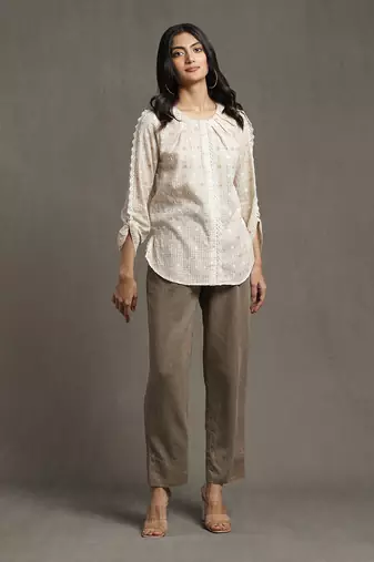 Beige Straight Kurti
