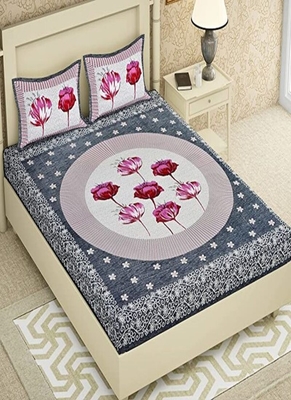 Combo Pack of 2 Printed Cotton Double Bedsheets With 4 Pillow Covers 2