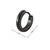 Plain Black Single Hoop Earring for Men (H: 12 mm, W: 2 mm)