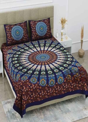 Combo Pack of 2 Printed Cotton Double Bedsheets With 4 Pillow Covers 3