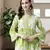 Hand Embroidered Green Cotton Lucknowi Chikankari Indian Women Short Kurti