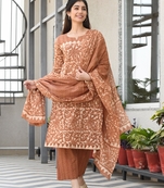 TARITA BLOCK PRINTED KURTA-PANTS & DUPATTA SET