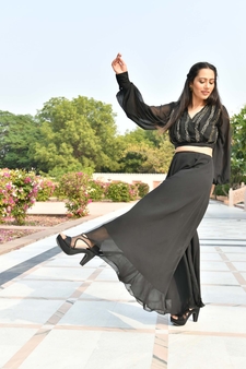 AMAYA CROP TOP WITH FLARED PLAZZO