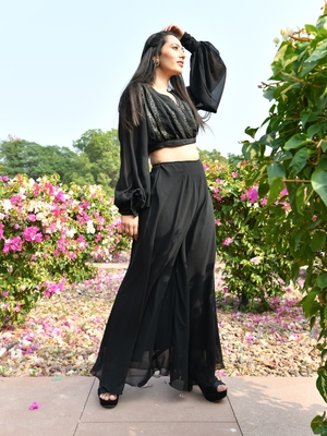 AMAYA CROP TOP WITH FLARED PLAZZO 2
