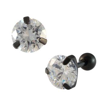 Stone Black Single Stud Earring for Men 1
