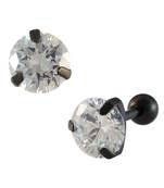 Stone Black Single Stud Earring for Men