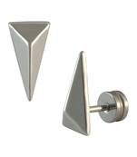Triangular Silver Single Stud Earring for Men
