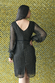 SHANICE BLACK-GOLDEN DRESS