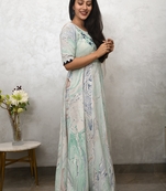 ZIYA EMBROIDERED MARBLED DRESS