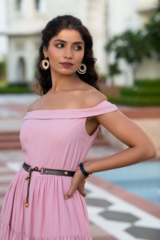 ELLIE OFF-SHOULDER TIERED DRESS