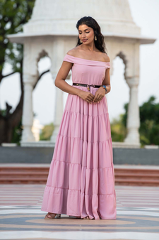 ELLIE OFF-SHOULDER TIERED DRESS