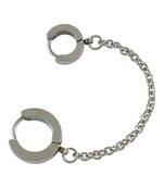 Single Chain Ear Cuff for Men - Silver