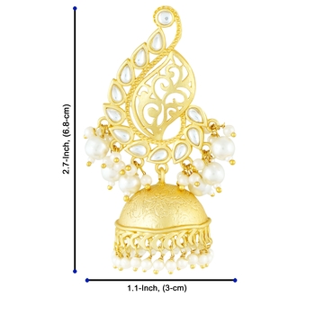 Gold pearl earrings 4