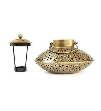 Trinity Craft Iron Decchi Burner & Tea Light Holder |Table Decor | Wall Decor | Table showpiece | Home Showpiece 1