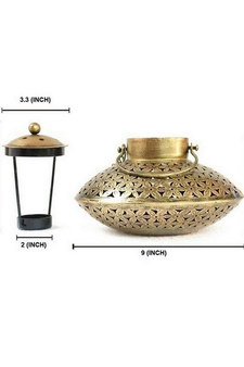 Trinity Craft Iron Decchi Burner & Tea Light Holder |Table Decor | Wall Decor | Table showpiece | Home Showpiece