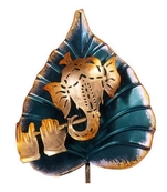 Trinity Craft Iron Multicolor  Handpainted Ganesh T-Light | Table Decor | Wall Decor | Table showpiece | Home Showpiece