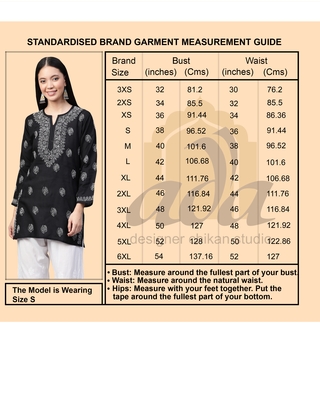 Hand Embroidered Yellow Cotton Lucknowi Chikankari Indian Women Short Kurti 6