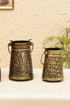 Trinity Craft Iron Antique Candle Holder Set Of 2 | Table Decor | Wall Decor | Table showpiece | Home Showpiece