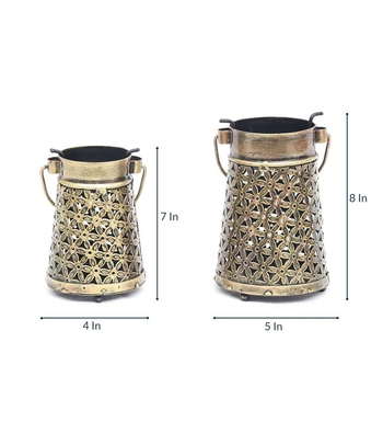 Trinity Craft Iron Antique Candle Holder Set Of 2 | Table Decor | Wall Decor | Table showpiece | Home Showpiece 3