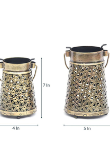 Trinity Craft Iron Antique Candle Holder Set Of 2 | Table Decor | Wall Decor | Table showpiece | Home Showpiece