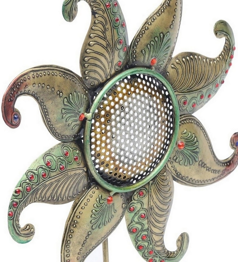 Trinity Craft Iron Antique Sun T-Light Holder | Table Decor | Wall Decor | Table showpiece | Home Showpiece