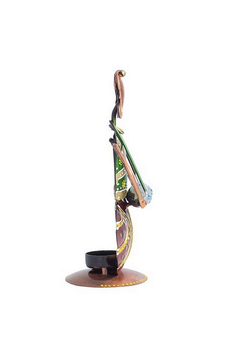 Trinity Craft Iron Multicolour Lady Musician T-Light Holder | Table Decor | Wall Decor | Table showpiece |Home Showpiece