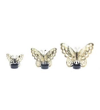 Trinity Craft Iron Butterfly T-Light Holder Set Of 3 | Table Decor | Wall Decor | Table showpiece | Home Showpiece 2