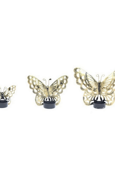 Trinity Craft Iron Butterfly T-Light Holder Set Of 3 | Table Decor | Wall Decor | Table showpiece | Home Showpiece