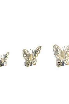 Trinity Craft Iron Butterfly T-Light Holder Set Of 3 | Table Decor | Wall Decor | Table showpiece | Home Showpiece