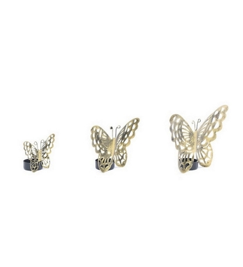 Trinity Craft Iron Butterfly T-Light Holder Set Of 3 | Table Decor | Wall Decor | Table showpiece | Home Showpiece 1