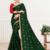 Indian Women Green Zomato Silk Fancy Border with Foil Work Saree