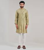 Pistachio Green Cotton Silk Kurta