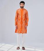 Sunrise Orange Cotton Silk Kurta