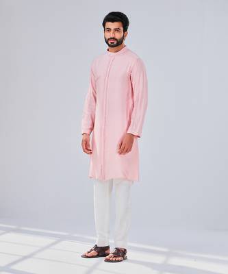 Pink Kurta Cotton Silk Kurta 2