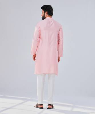 Pink Kurta Cotton Silk Kurta 4