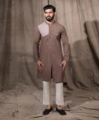 Brown Drape Kurta 1
