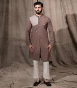 Brown Drape Kurta